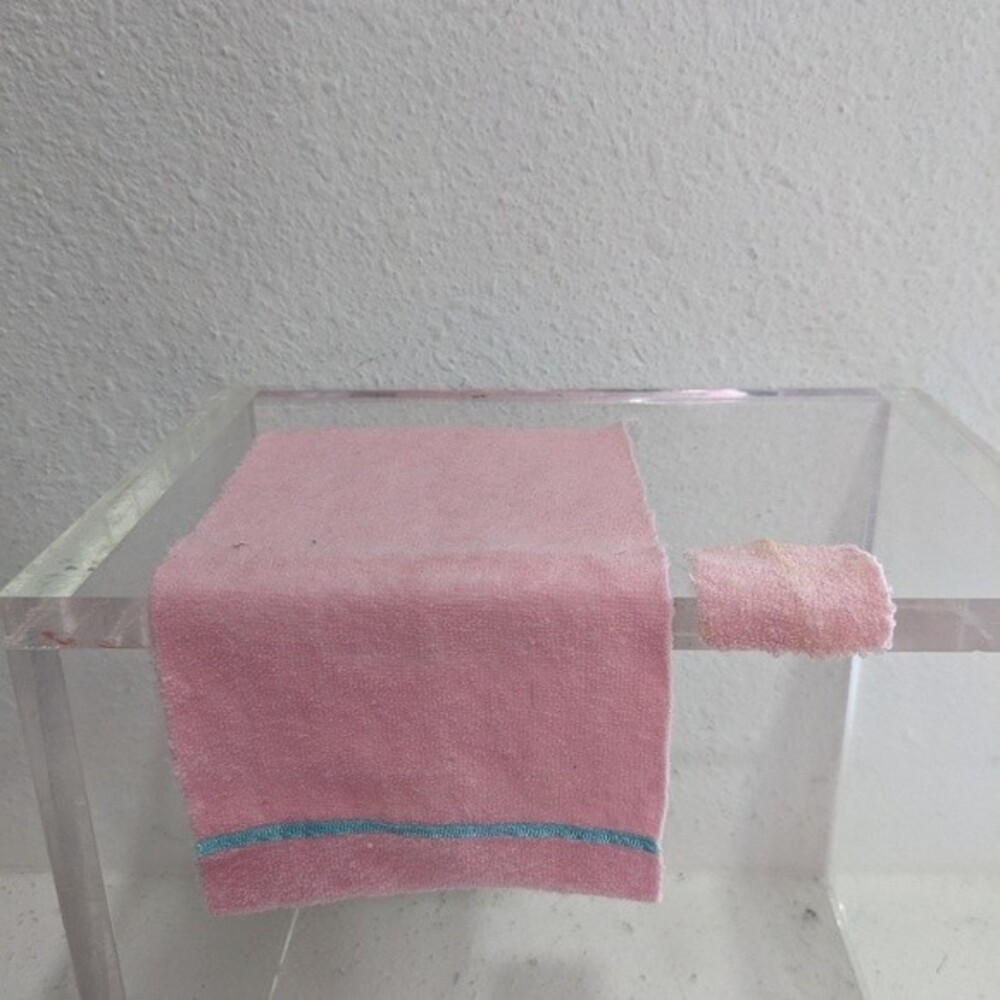 Vintage Barbie Doll Pink Bath Towel and Washcloth Set